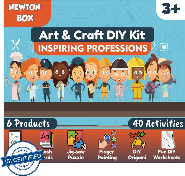 Little Olive Newton Box 6 in 1 Art and Craft DIY Kit | Inspiring Profession Theme