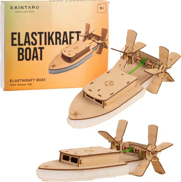kintaro ElastiKraft Boat DIY STEM Robotics Kit for kids 9-16 | Gift