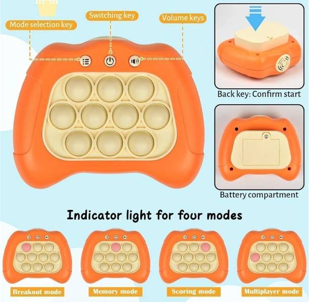 Mintbean Electronic Pop It Game Toy | 30+ Modes | Brain & Memory Challenge