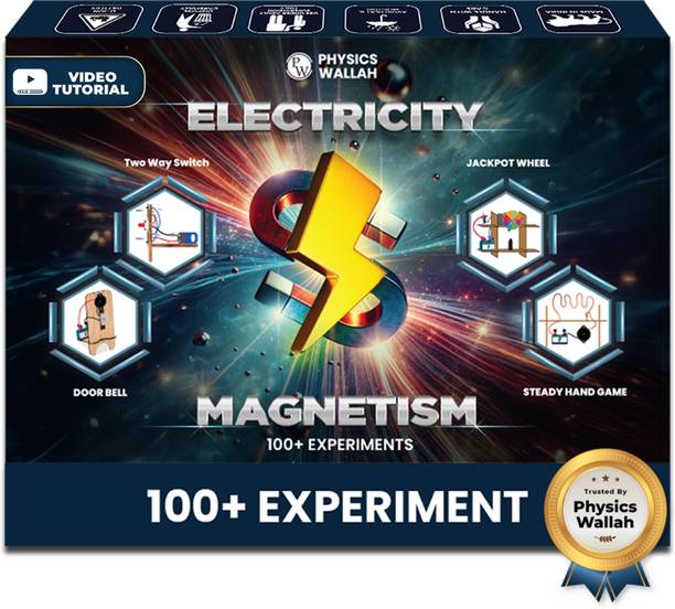 पी डब्लू Curious Jr. Electricity & Magnetism Science Projects Kit