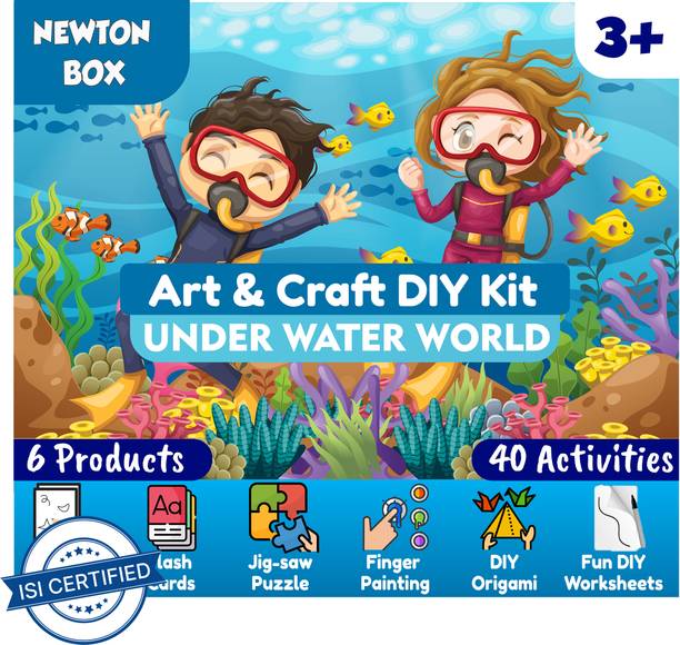 Little Olive Newton Box 6 in 1 Art and Craft DIY Kit | Under Water World Theme