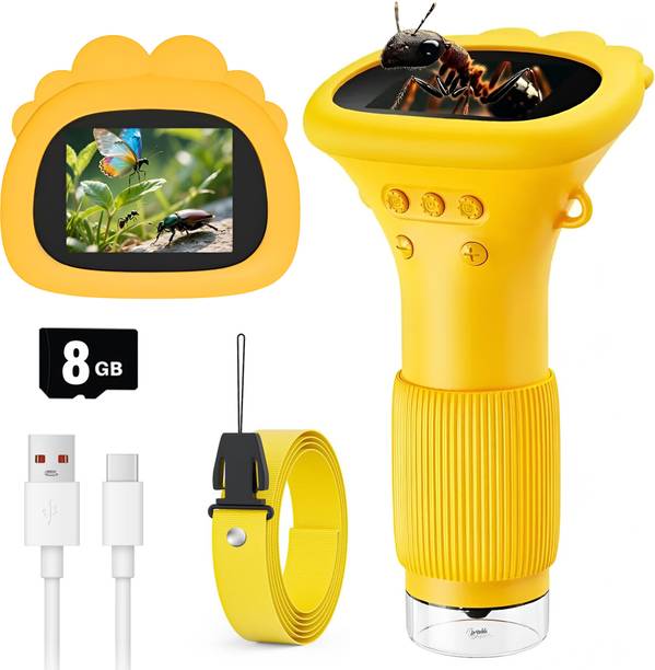 Wembley Portable Kids Microscope Toy with 1000x Zoom, HD Screen & LED Lights