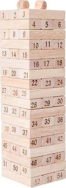 Egab Wooden Blocks for Kids Adults with 4 Dices