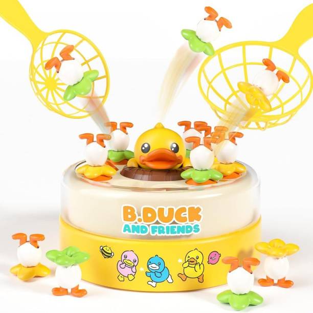 the pampam Duck and Friends Interactive Fishing Game Toy for Kids 3+ with Rotating Board