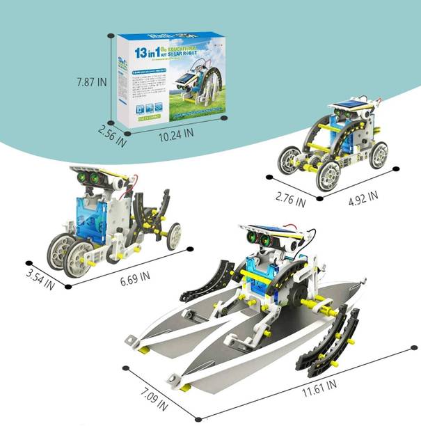 Zuuluzrs STEM 13-in-1 Solar Power Robots Creation Toy, Educational Experiment DIY Robotic
