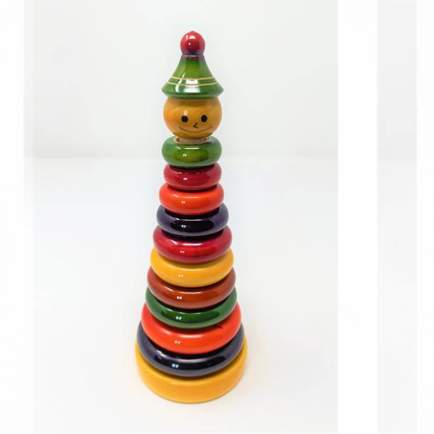 A And A Kreative Wooden Stacker- Clown