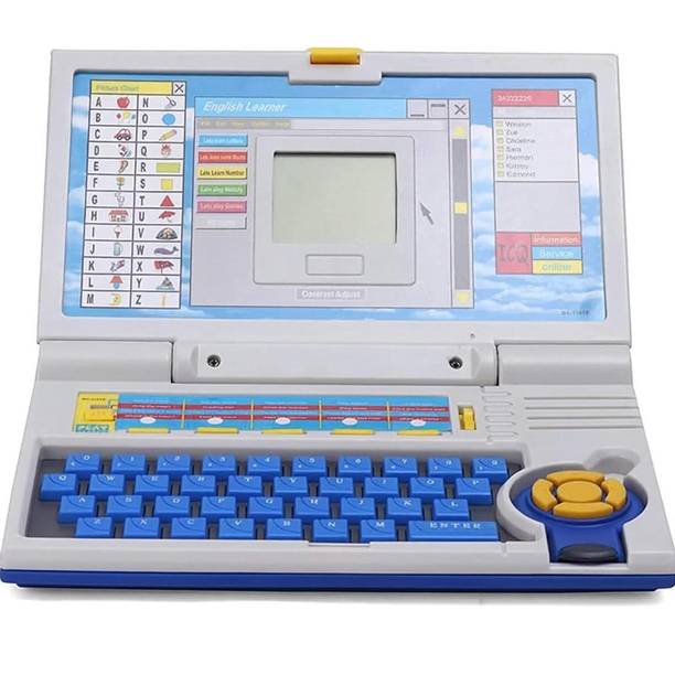 NAMANSHU TEX Learning Laptop with Alphabet & Number Chart,LED Display Activity Set for kids