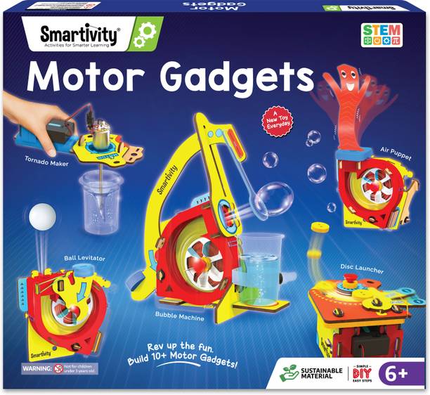 स्मार्टिविटी Motor-Powered Gadgets Science Project Kit for Kids 6-14 Years Old Boys & Girls