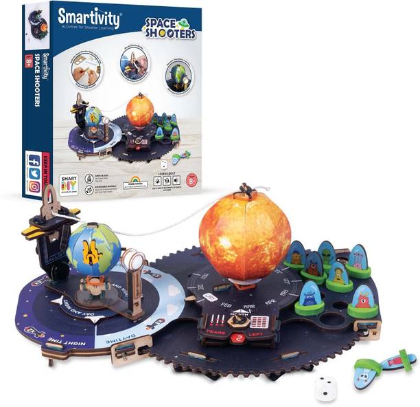 Smartivity Space Shooter STEM Educational DIY Fun Toys, Educational & Construction based Activity Game for Kids 8 to 14, Gifts for Boys & Girls, Learn Science Engineering Project, Made in India