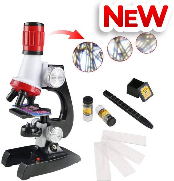 CountryLink Kids Educational Microscope Kit with LED Light Slides 1200X Zoom Toy Set