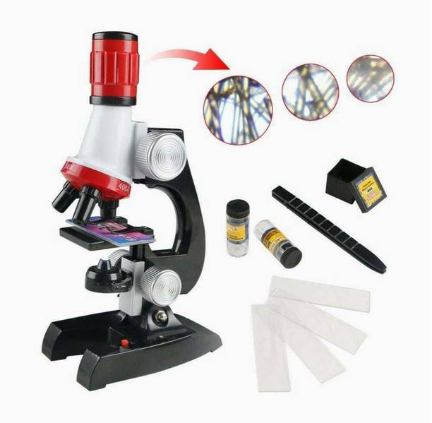Quadrants Science Project Microscope Eucational Learning Creative Toy - Multicolor