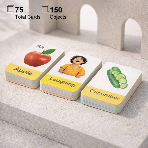 Fravy All in one Set Of 3 My First Kids Flash Card Alphabet, Numbers, Fruits