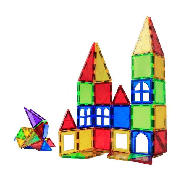 Gomzy Magnetic Tiles Building Blocks Set 26 PCS Colorful 3D Magnet Toys for Kids
