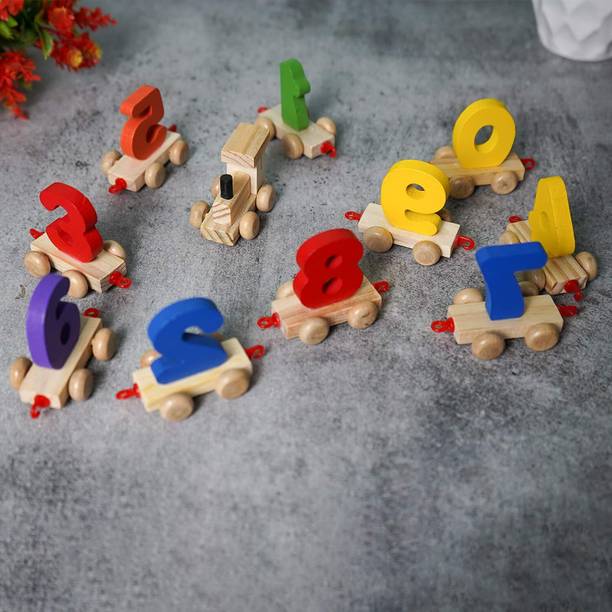 DECORICA ENTERPRISES Train Toy Wooden Set | Fun Learning Building Blocks