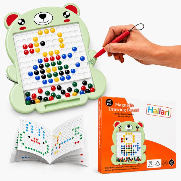 Hallari Bear Shape Magnetic drawing Board with Magnetic pen and Book