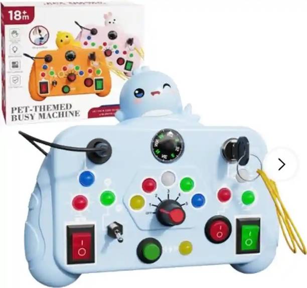 क्रेज़ीबाय Busy Board with LED Light Montessori Toys Toddler Toys Sensory Toys Any 1 Pieces