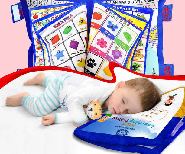 Toygear 2 In1 Kids Learning Toys Pillow Book Include India Map, Alphabet, Numeric Etc