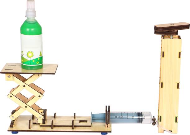 HOUSE OF COMMON Wooden Hydraulic Jack STEM Learning Kit | Science Toys | Learning Toys