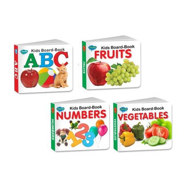 GAMLOID Top Sale Learning Alphabets Fruits Vegetables Numbers Kids Baby Books Set