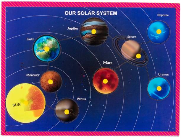ANSH ENTERPERISES Our Solar System Wooden Puzzle Kids Learning Educational Games Toys for Baby