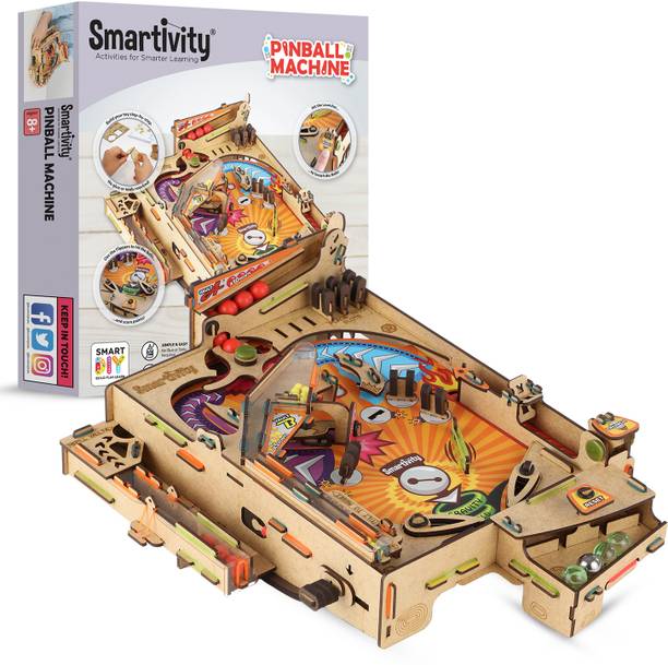 Smartivity Pinball Machine STEM DIY Fun Toy, Educational & Construction based Activity Game Kit for Kids 8 to 14, Best Gift for Boys & Girls, Learn Science Engineering Project, Made in India, By IIT Delhi Alumni