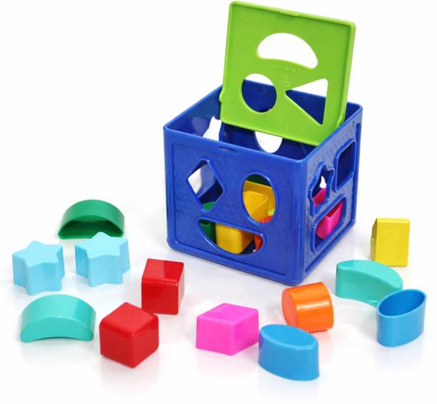 KHELO BACHO Shape Sorter Cube Toy for Kids | Educational Learning Shape Matching Box