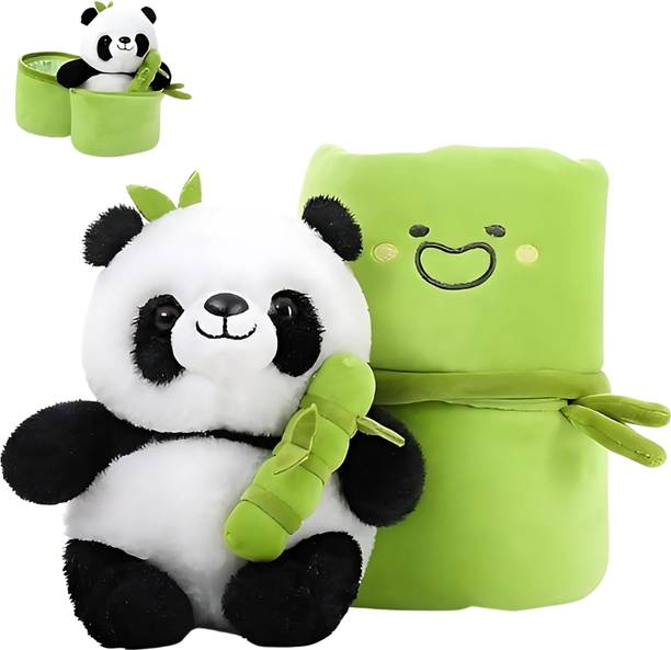 Sakuya Reversible Bamboo Panda Plush Toy – Soft Toys for Kids, Cute Panda Stuffed  - 12 cm