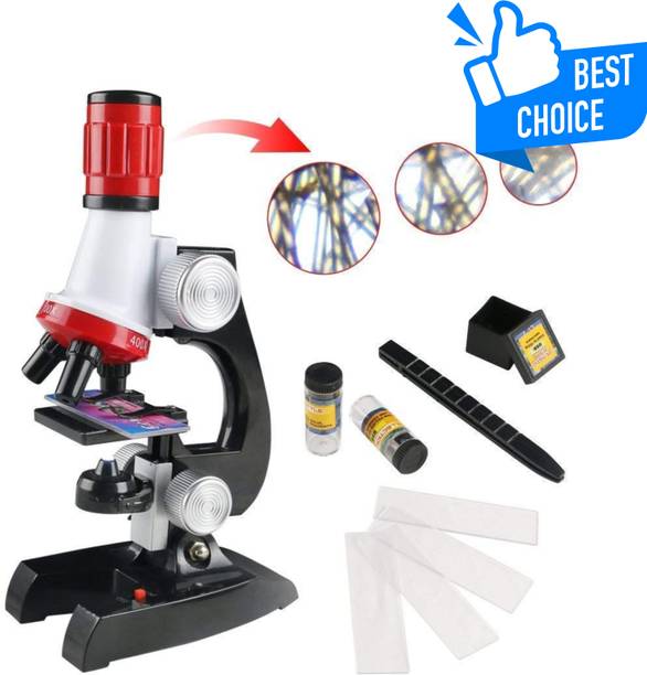 CountryLink Kids Microscope Learning Toy Kit with LED Light Slides 1200X Zoom Set