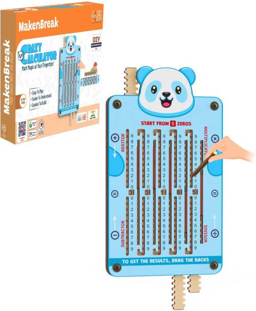 MAKENBREAK Crazy Calculator|DIY STEM/STEAM Toy,Birthday Gift for Kid 5 yrs,Mechanical Kit