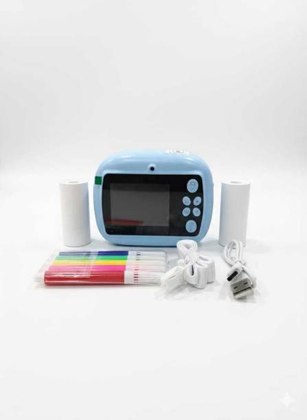 KHILONEWALA DIY Instant Print Camera for Kids Dual Lens with Fun Stickers & Color Pens