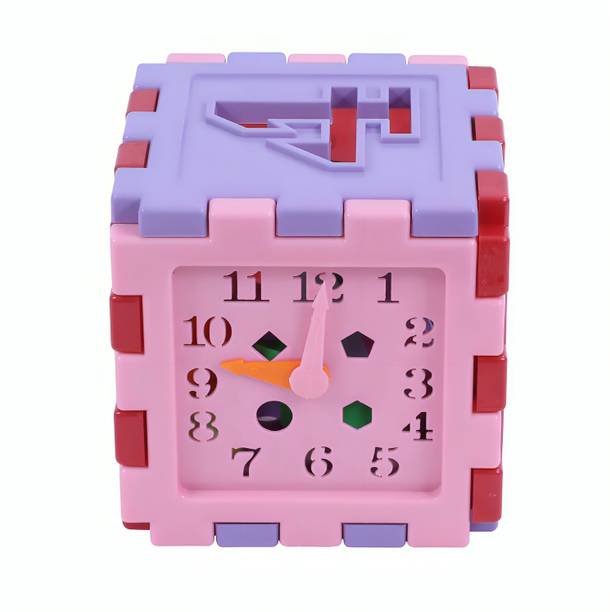 Myhoodwink Learning Cubie Box, Clock Puzzle & Blocks Toy for kids Play and Learning Toy