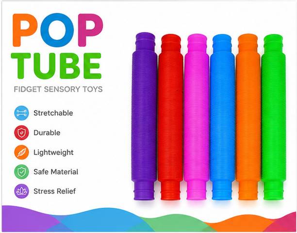 Crucial Minds Toy Sensory Stretch Pop Tube