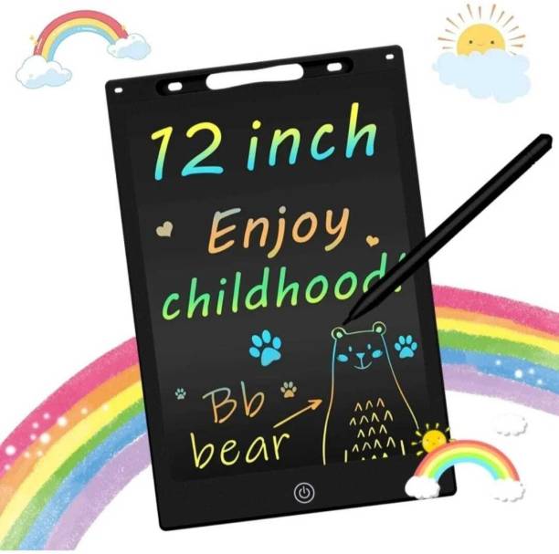 RETRO RYTHEM 12 Inch LCD Writing Tablet with Pen for Kids Writing Board (Black)