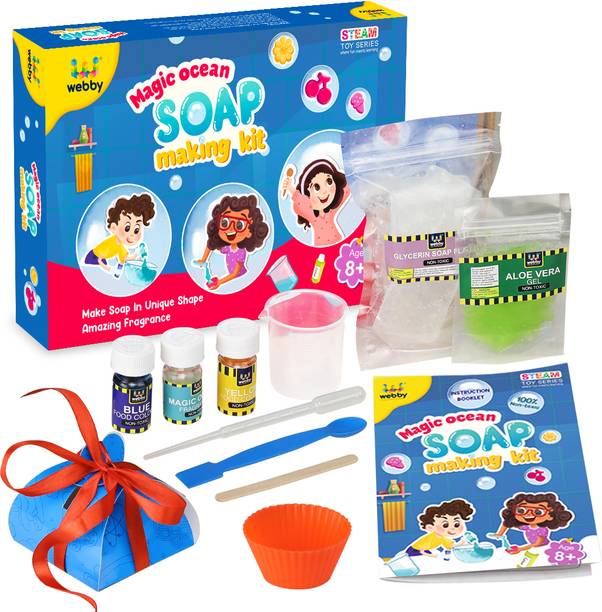 Webby DIY Soap Making Kit with Fragrance Science Activity Toy Kit for Kids Age 8+