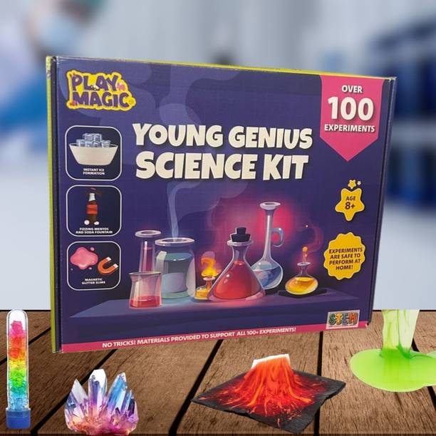 PlayMagic Young Genius Science Kit|Experiments for Projects|STEM Learning|Safe For Kids