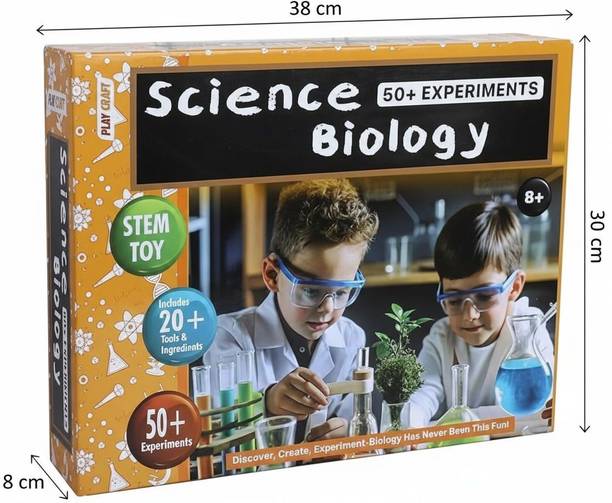 PlayCraft Science Biology 50+ STEM Science Experiment Kit Ages 8+