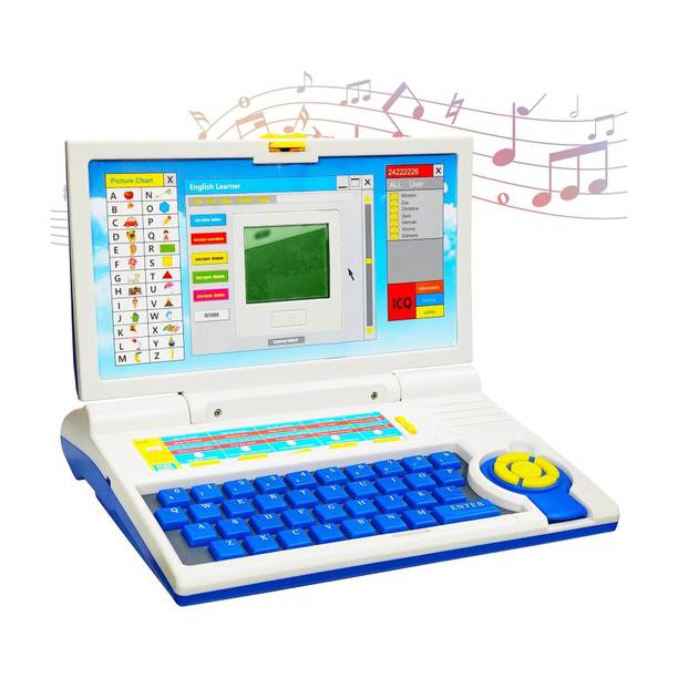 WAKTORO Educational Laptop Computer Toy for Kids with Mouse