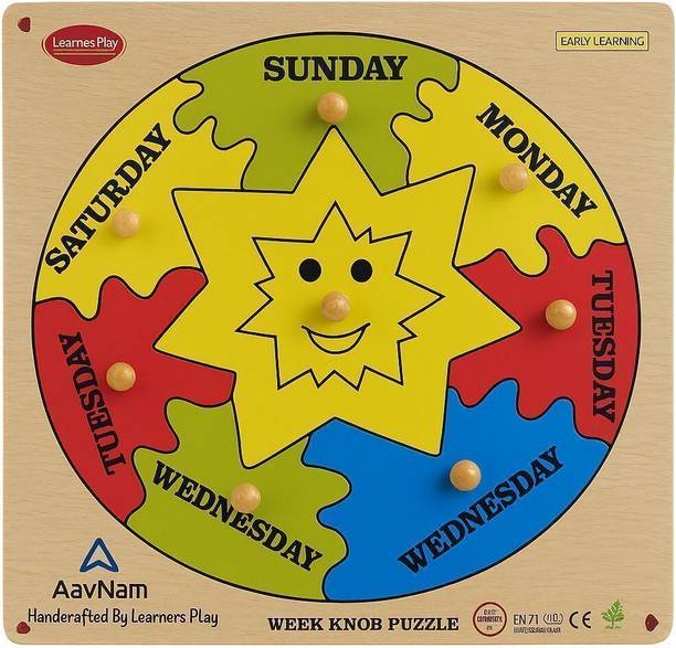 aavnam Wooden Puzzle Days of The Week English