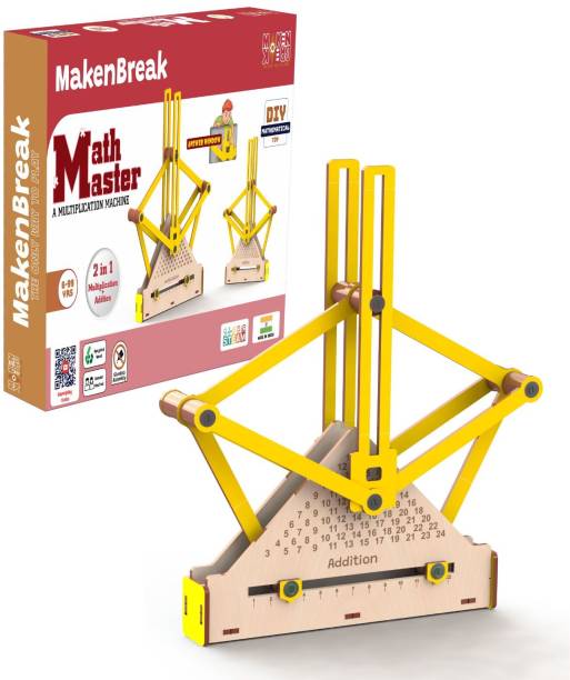 MAKENBREAK Math Master|DIY STEM/STEAM Toy,Bday Gift for Kid 6 yrs,Add & Multiply