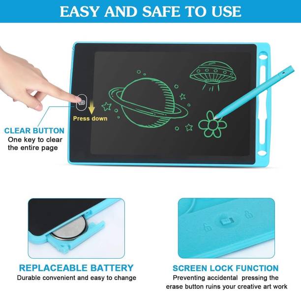 SOJUBA Learning Educational Toys Digital RuffPad Slate Painting Smart Drawing Board Electronic Digital Slate Notepad Board LCD Writer Pad/Tablet Graffiti Drawing 8.5 x 7 inch Graphics Tablet