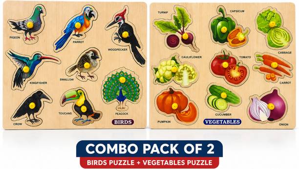 Swati Creation Wooden Educational Puzzle Set