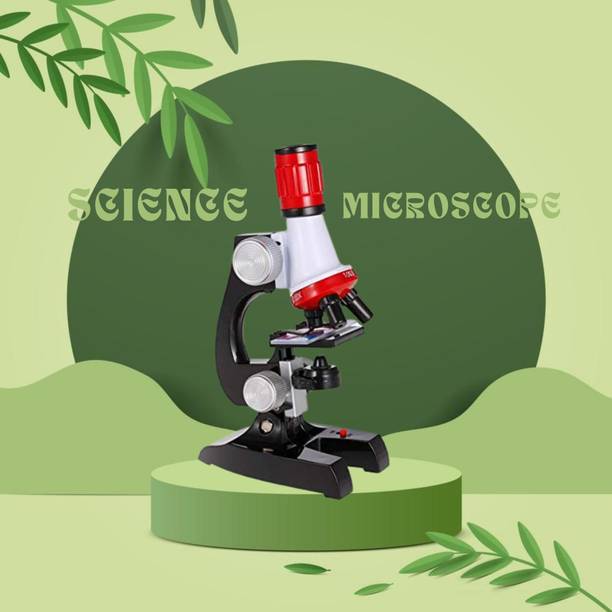 calyxia Microscope Kit with LED 100X 400X and 1200X Magnification for Kids Students