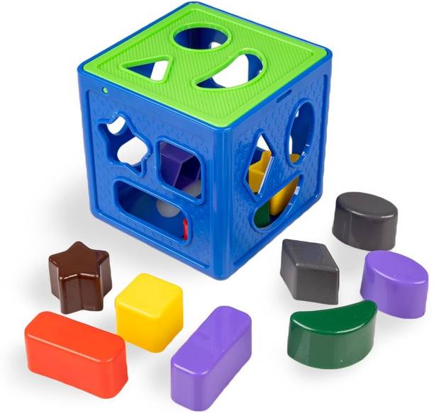 PRIMEFAIR Shape Sorting Cube Sorter Box Activity Toys Baby and Toddler Learning Toys