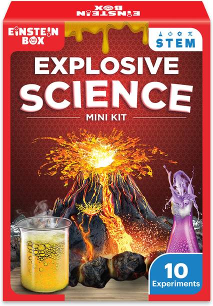 आइंस्टीन बॉक्स Science Return Gift Sets for Kids|Explosive Science Kit 10 Experiments|Age 4+