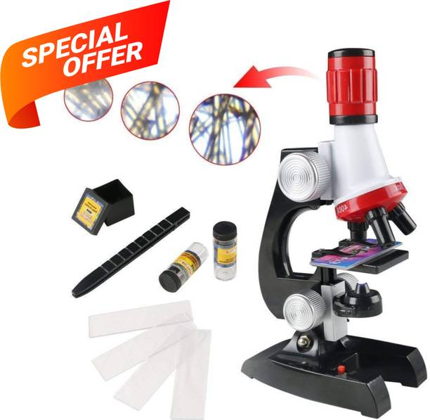 CountryLink Kids Science Lab Microscope Kit with LED Light 1200X Zoom Learning Toy