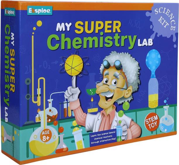 EKSPLOE My Super Chemistry Lab For Kids STEM Science Experiment Kit Ages 8+