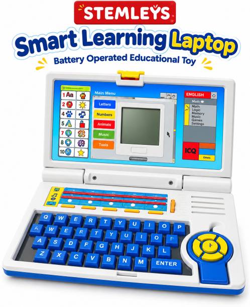 STEMLEYS Smart Learning Laptop for Kids, 20 Activities, Battery Operated Educational Toy