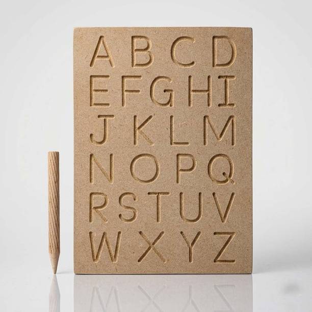 Maskeen Wooden Capital Alphabet Tracing Board - Badi ABC Trace Letters