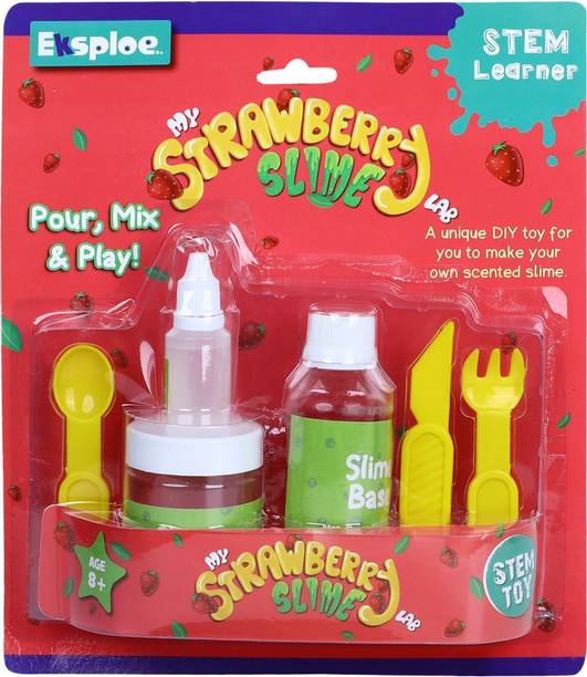 EKSPLOE My Strawberry Slime Lab DIY STEM Science Experiment Kit Ages 8+