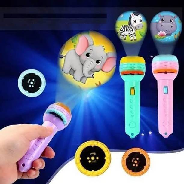 ज्यामलोक्ष 3 Slides Flashlight Projector Torch for Kids Projection Light Toy